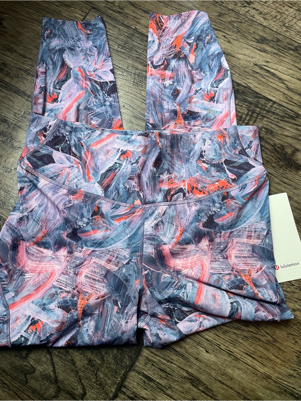 lululemon athletica Abstract Swirl Leggings in Pink, Blue, Black